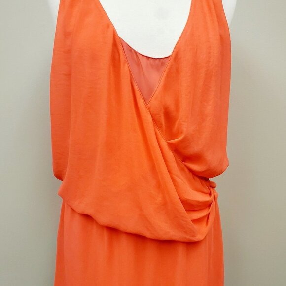 Rory Beca Silk Orange Red Dress Sz L NWT - Picture 3 of 8